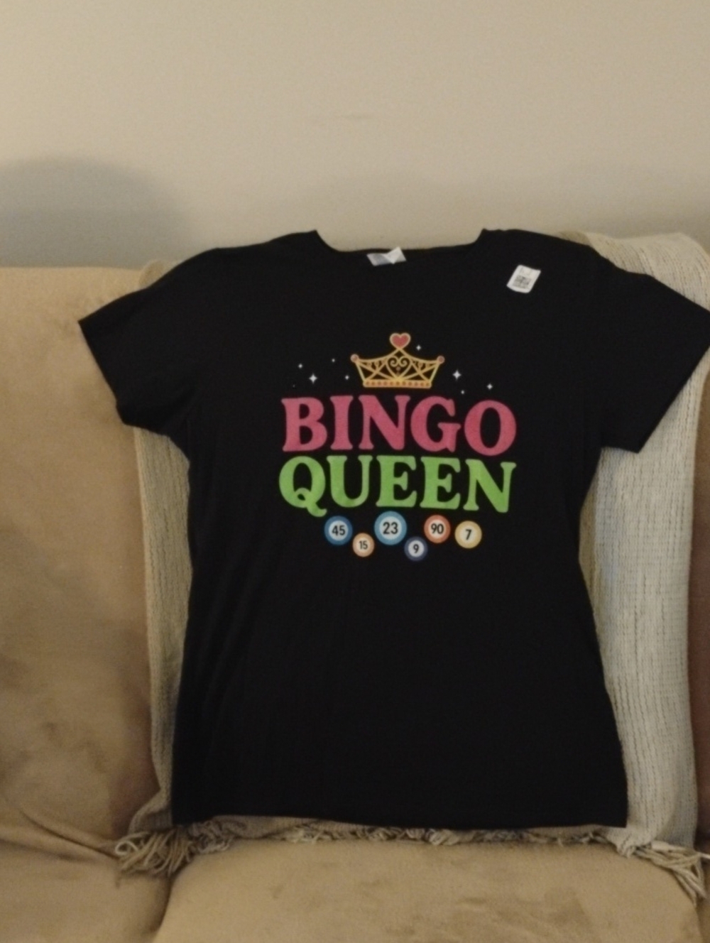 Bingo Queen Graphic Tee - Black